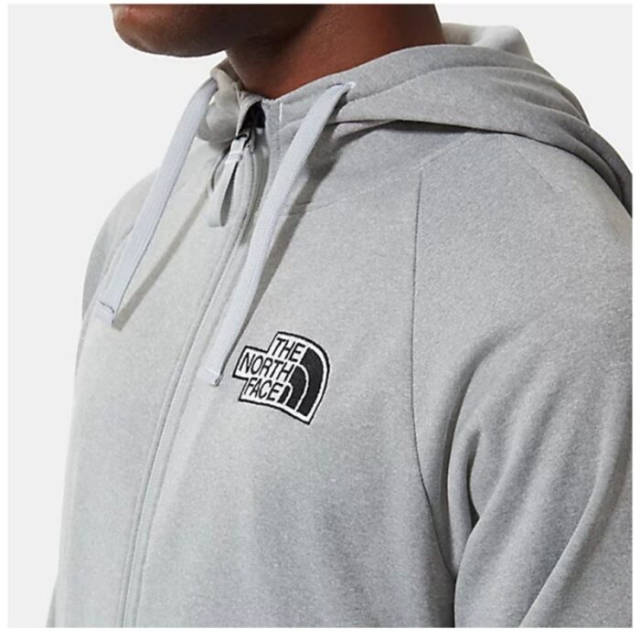 ⁦The North Face Men's M Exploration Zip Hoodie  - جاكيت ذا نورث فيس ام اكسبلوريشن هودي للرجال لون رمادي⁩ - الصورة ⁦5⁩