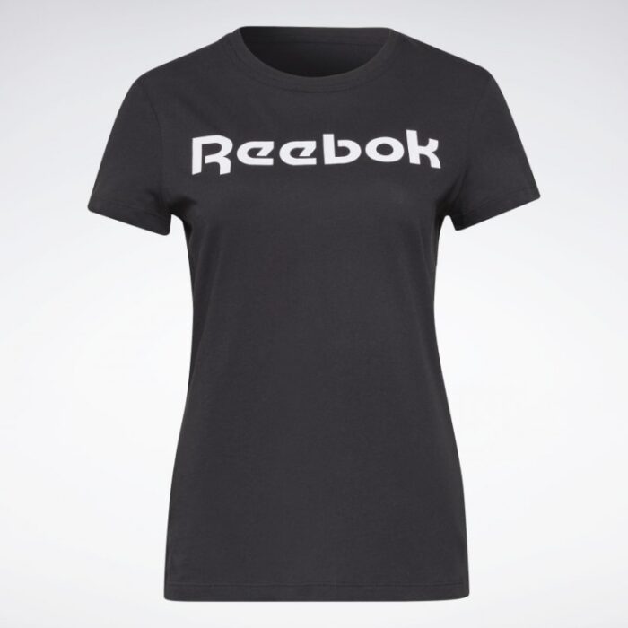 ⁦تيشيرت ريبوك اسينشيال جرافيك للنساء لون أسود - Reebok Women's Training Essential Graphic T-Shirt - Black⁩ - الصورة ⁦6⁩