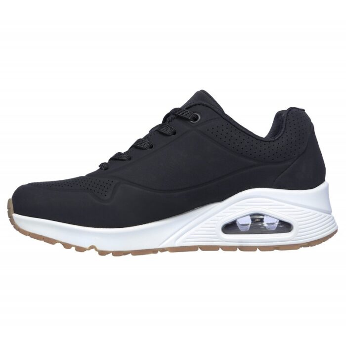 ⁦حذاء سكيتشرز أونو – ستاند اون اير للنساء لون أسود ونعل أبيض- Skechers Women's Uno - Stand on Air Shoes⁩ - الصورة ⁦5⁩