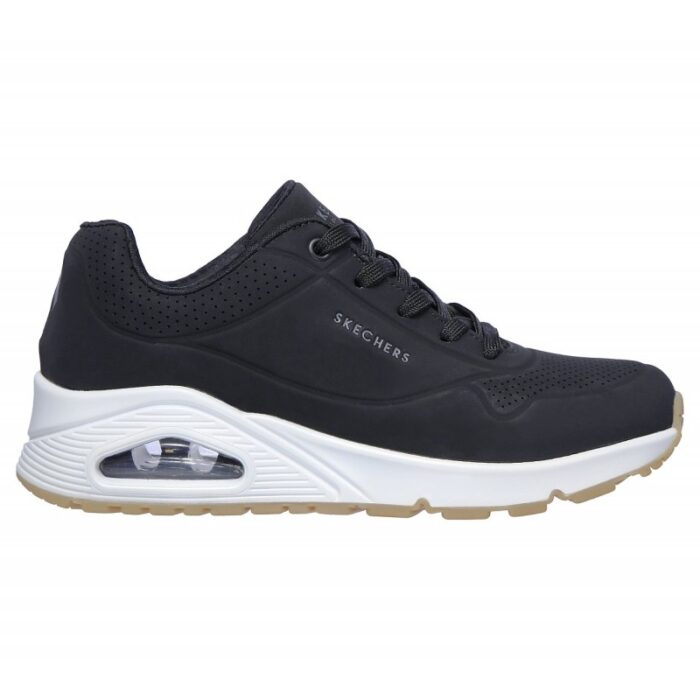 ⁦حذاء سكيتشرز أونو – ستاند اون اير للنساء لون أسود ونعل أبيض- Skechers Women's Uno - Stand on Air Shoes⁩ - الصورة ⁦6⁩