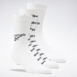Reebok Unisex Classics Fold-Over Crew Socks 3 Pairs- جوارب ريبوك كلاسيك فولد أوفر كرو للجنسين لون أبيض