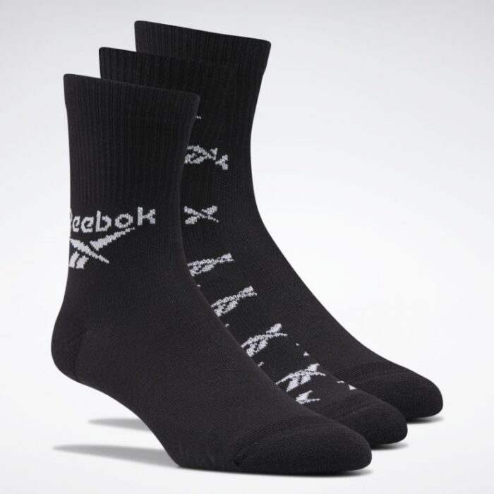 10309180_67db1735da4b0 Reebok Unisex Classics Fold Crew Socks 3 Pairs- جوارب ريبوك كلاسيك فولد (3 أزواج) للجنسين لون أسود - الصورة 1
