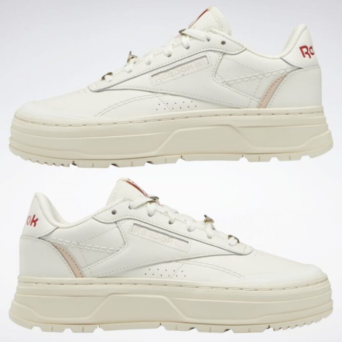 ⁦حذاء ريبوك كلوب سي دبل جيو للنساء لون طحيني - Reebok Women's Club C Double GEO Shoes⁩ - الصورة ⁦10⁩