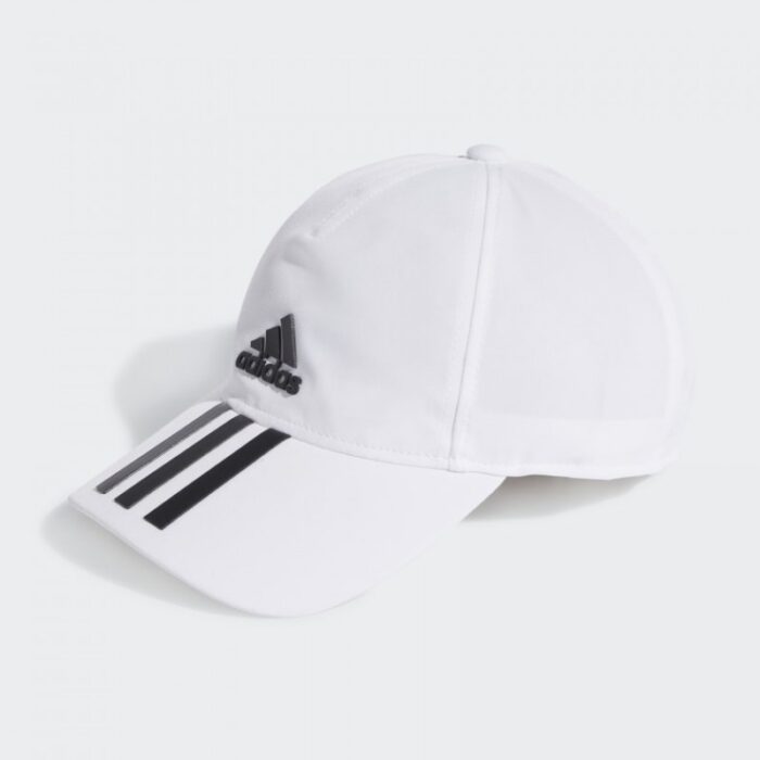 10309389_67db17eb87c37 Adidas Aeroready 3-Stripes Baseball Cap- طاقية اديداس اروريدي بثلاث خطوط للرجال لون أبيض - الصورة 1