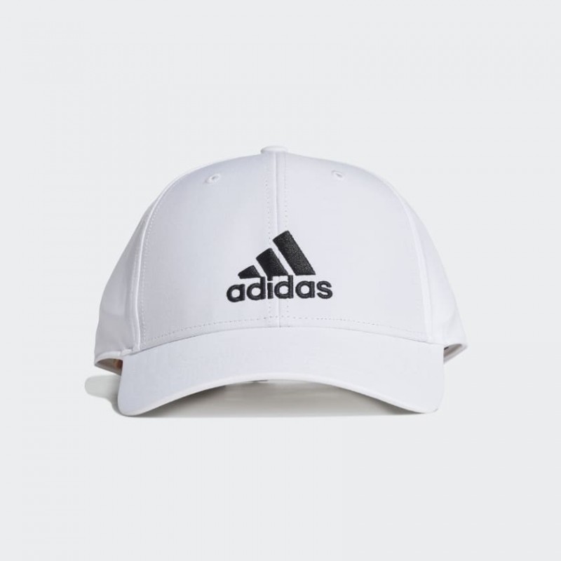 ⁦adidas Unisex Lightweight Embroidered Baseball Cap- طاقية اديداس لايت وييت للجنسين لون أبيض⁩ - الصورة ⁦1⁩