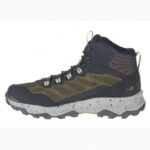 ⁦Merrell Men's Speed Strike Mid Hiker Waterproof Shoes - حذاء ميريل سبيد سترايك ميد ووتر بروف للرجال لون زيتي⁩ - الصورة ⁦3⁩
