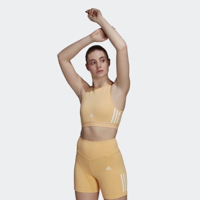 10310052_67db1a0444a39 adidas Womens' Hyperglam AEROREADY Training Light-Support Bra- صدرية اديداس هايبر جلام ارو ريدي للنساء لون اصفر - الصورة 1