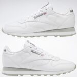 ⁦Reebok Unisex Classic Leather Shoes - حذاء ريبوك كلاسيك جلد للجنسين لون أبيض⁩ - الصورة ⁦8⁩