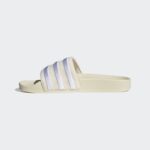 ⁦adidas Womens' Adilette Slides - White⁩ - الصورة ⁦6⁩