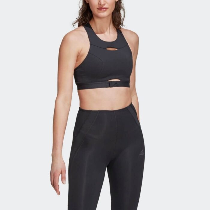 ⁦adidas Womens' Powerimpact Luxe Training Bra- صدرية اديداس بور ايمباكت للنساء لون أسود⁩ - الصورة ⁦5⁩