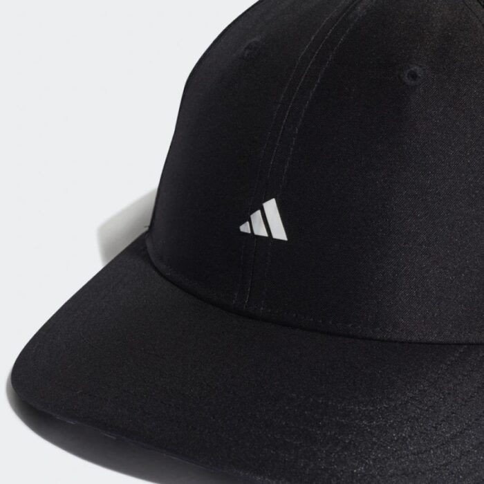 ⁦adidas Unisex' Satin Baseball Cap - Black- طاقية اديداس ستين بيسبول للجنسين لون اسود⁩ - الصورة ⁦4⁩