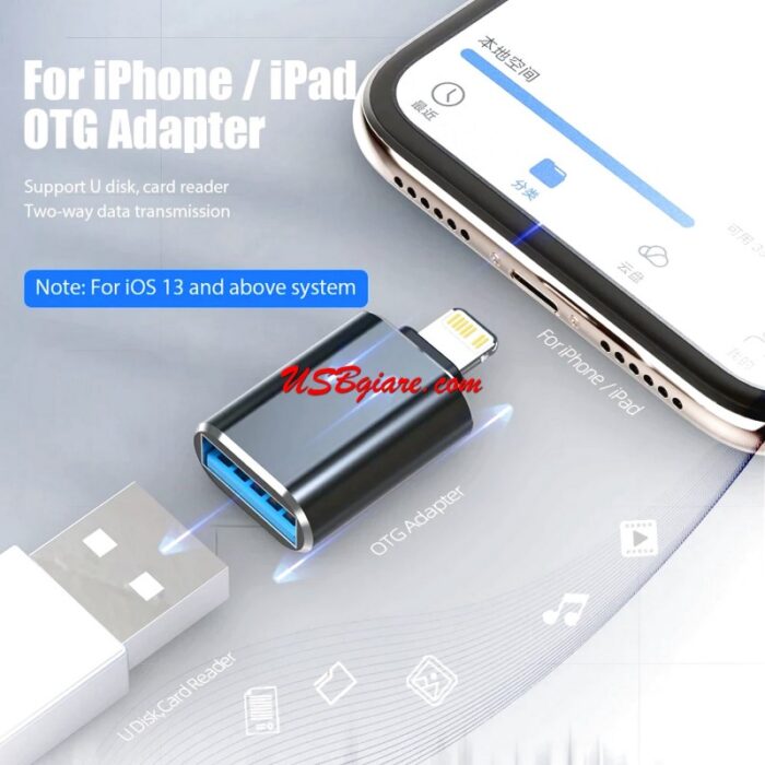 ⁦تحويلة ايفون الى فلاش كيبورد OTG iPhone USB⁩ - الصورة ⁦4⁩
