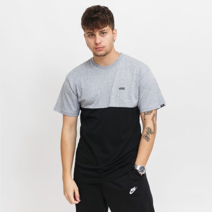 10310731_67db54bf7c998 Vans Men's Colorblock T-Shirt - تيشيرت فانز كلر بلوك للرجال لون أسود وسكني - الصورة 1