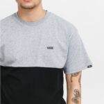 ⁦Vans Men's Colorblock T-Shirt  - تيشيرت فانز كلر بلوك للرجال لون أسود وسكني⁩ - الصورة ⁦3⁩