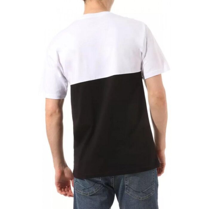 ⁦Vans Men's Colorblock T-Shirt  - تيشيرت فانز كلر بلوك للرجال لون أبيض وأسود⁩ - الصورة ⁦2⁩