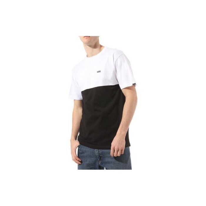 ⁦Vans Men's Colorblock T-Shirt  - تيشيرت فانز كلر بلوك للرجال لون أبيض وأسود⁩ - الصورة ⁦3⁩