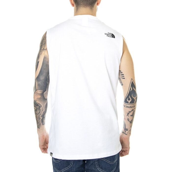 ⁦The North Face Men's Simple Dome Tank - بلوزة حفر ذا نورث فيس سيمبل دوم تانك للرجال لون أبيض⁩ - الصورة ⁦3⁩