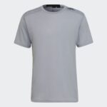⁦adidas Designed for Training Workout Tee - Grey⁩ - الصورة ⁦2⁩