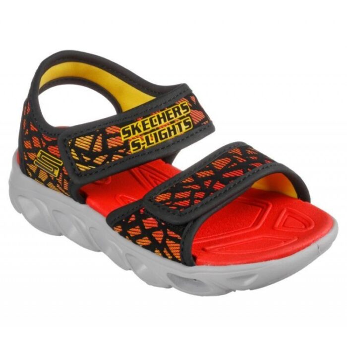 10311230_67db55e5bd293 Skechers Kids' S Lights: Hypno-Splash Sun Sonic Shoes - حذاء سكيتشرز هايبنو سبلاش صن سونيك للأطفال لون أسود وبرتقالي - الصورة 1