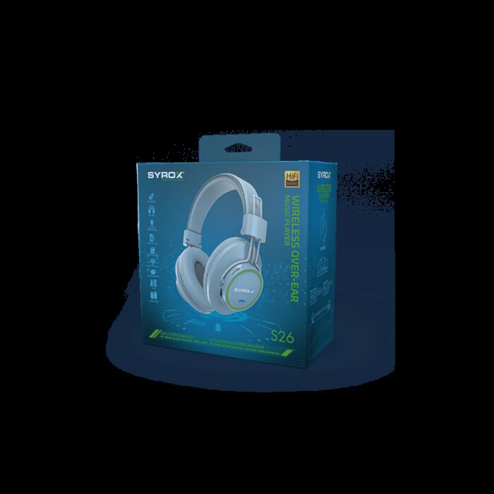 ⁦S26 Wireless Headset with Microphone white سماعة ويرلس⁩ - الصورة ⁦2⁩