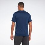 ⁦Reebok Mens' Workout Ready Melange T-Shirt- تيشيرت ريبوك وورك اوت ريدي للرجال لون كحلي‏⁩ - الصورة ⁦3⁩