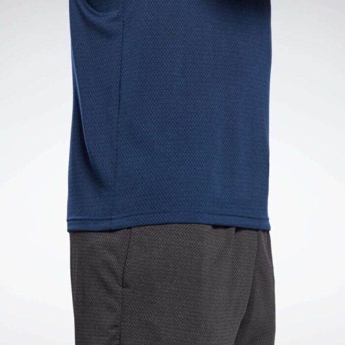 ⁦Reebok Mens' Workout Ready Melange T-Shirt- تيشيرت ريبوك وورك اوت ريدي للرجال لون كحلي‏⁩ - الصورة ⁦6⁩