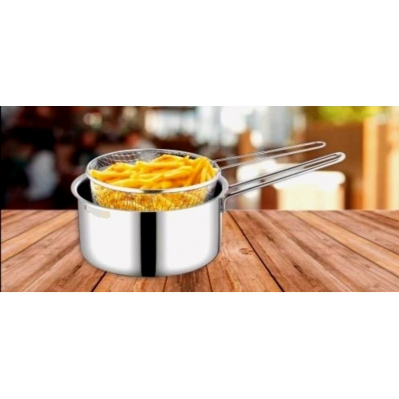 ⁦مقلى بطاطا ستيل تركي ( 21.5 سم ) مع شبك⁩ - الصورة ⁦1⁩