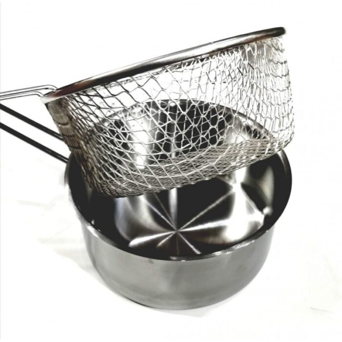 ⁦مقلى بطاطا ستيل تركي ( 21.5 سم ) مع شبك⁩ - الصورة ⁦3⁩