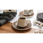 طقم 12 فنجان قهوة مع صحونهم