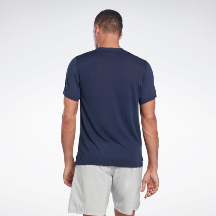 ⁦Reebok Mens' Workout Ready Supremium Graphic Tee- تيشيرت ريبوك وورك اوت للرجال لون كحلي⁩ - الصورة ⁦4⁩