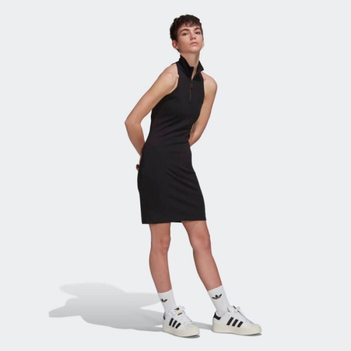 ⁦فستان اديداس كونتيمبو للنساء لون أسود- adidas Womens' Adicolor Contempo Dress - Black⁩ - الصورة ⁦6⁩