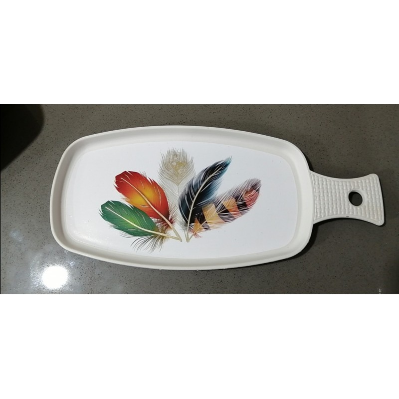 ⁦صينية بيد بلاستيك تركي (ريش )⁩ - الصورة ⁦1⁩