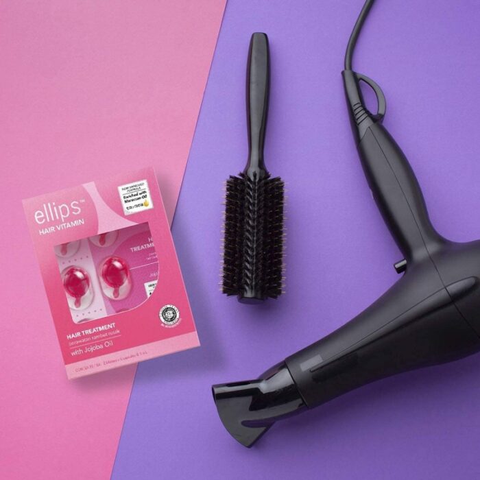 ⁦بكيت كبسولات فيتامينات اللون الزهري معالجة الشعر المتقصف⁩ - الصورة ⁦2⁩