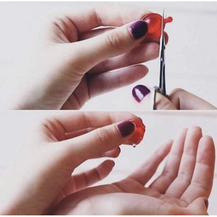 ⁦مرتبان كبسولات فيتامينات اللون البنفسجي لتغذية الشعر المصبوغ⁩ - الصورة ⁦3⁩