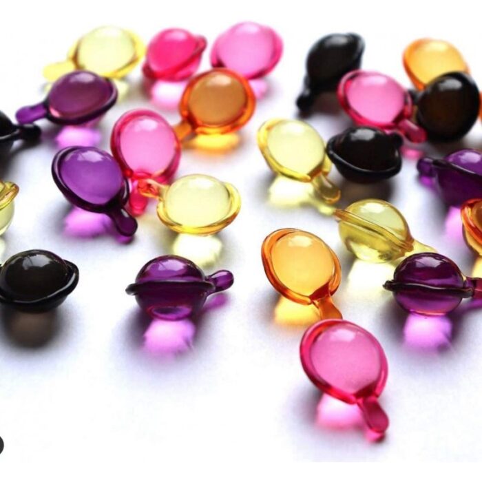 ⁦مرتبان كبسولات فيتامينات اللون البنفسجي لتغذية الشعر المصبوغ⁩ - الصورة ⁦4⁩