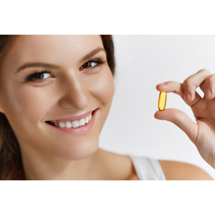 ⁦مرتبان كبسولات اللون الأصفر تفتيح البشرة وتوحيد اللون⁩ - الصورة ⁦2⁩