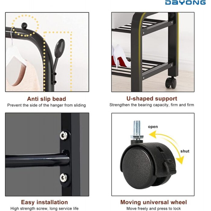 ⁦ستاند حديد مع شماعة 125 سم⁩ - الصورة ⁦3⁩