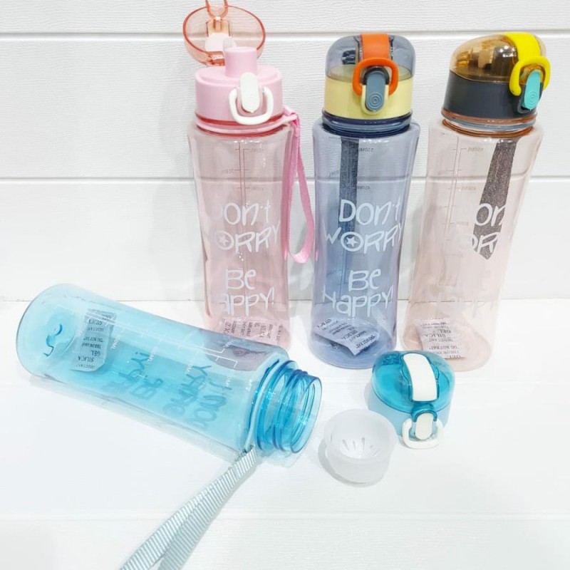 ⁦مطرة ماء 600 مل don’t worry be happy⁩ - الصورة ⁦1⁩