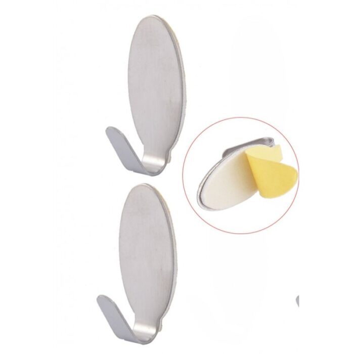 ⁦علاقة لاصقة ستانلس بتصميم بيضاوي الشكل عدد 2⁩ - الصورة ⁦2⁩