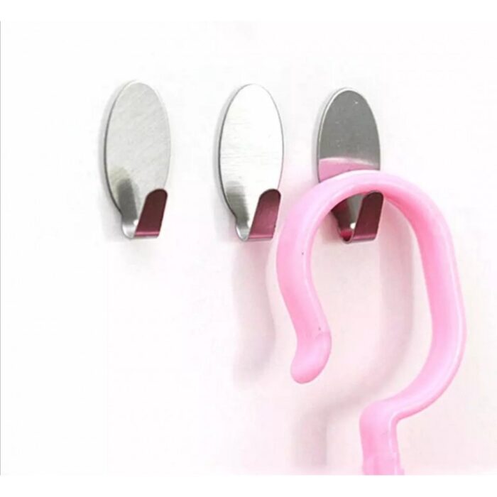 ⁦علاقة لاصقة ستانلس بتصميم بيضاوي الشكل عدد 2⁩ - الصورة ⁦3⁩