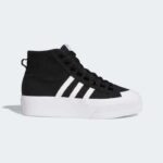 ⁦adidas Women's Nizza Platform Mid Shoes - Black- حذاء اديداس نيزا بلاتقوم ميد للنساء لون أسود⁩ - الصورة ⁦3⁩