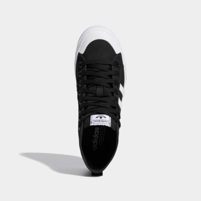 ⁦adidas Women's Nizza Platform Mid Shoes - Black- حذاء اديداس نيزا بلاتقوم ميد للنساء لون أسود⁩ - الصورة ⁦5⁩