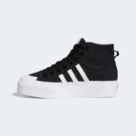 ⁦adidas Women's Nizza Platform Mid Shoes - Black- حذاء اديداس نيزا بلاتقوم ميد للنساء لون أسود⁩ - الصورة ⁦7⁩