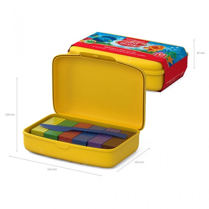 ⁦علبة صلصال 12 قطعة الوان نيون مع أداة تقطيع خاصة 216 غرام مواد عضوية بالكامل مع الالوفيرا⁩ - الصورة ⁦5⁩