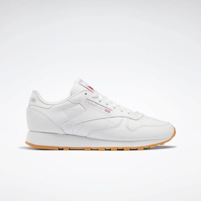 ⁦Reebok Unisex Classic Leather Shoes - حذاء ريبوك كلاسيك جلد للجنسين لون أبيض⁩ - الصورة ⁦2⁩