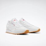 ⁦Reebok Unisex Classic Leather Shoes - حذاء ريبوك كلاسيك جلد للجنسين لون أبيض⁩ - الصورة ⁦6⁩