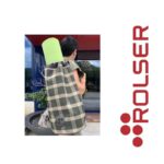 حقيبة ظهر لون أخضر مربعات من رولسر