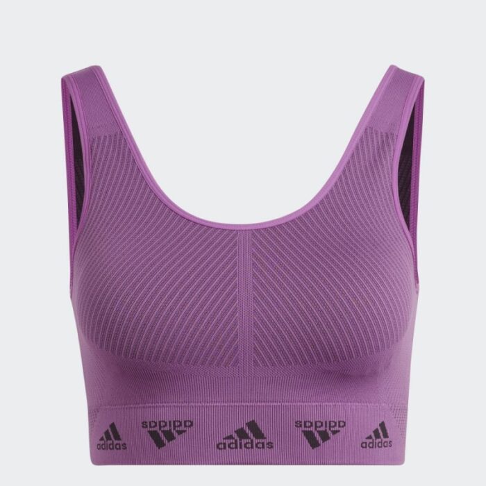 10313173_67db5bb0e3e91 adidas AEROKNIT Light-Support Bra - Purple - الصورة 1