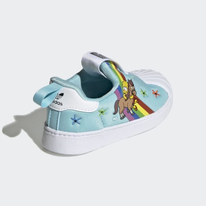 ⁦adidas Unisex Kids' Superstar 360 Shoes- حذاء اديداس سوبر ستار 360 للأطفال لون أزرق⁩ - الصورة ⁦9⁩