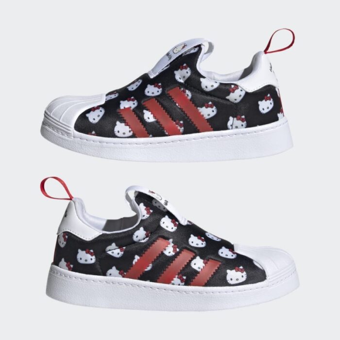 ⁦adidas Kids' Hello Kitty Superstar 360 Shoes - White- حذاء اديداس هالو كيتي سوبر ستار 360 للأطفال لون أبيض⁩ - الصورة ⁦2⁩